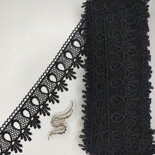 Мереживо макраме Sindtex 5см (20м) Колір - Чорний (01-Y10495-10)