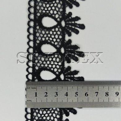 Мереживо макраме Sindtex 5см (20м) Колір - Чорний (01-Y10495-10)