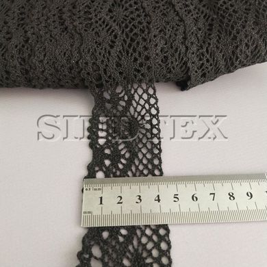 Мереживо лляне 4,5см - Чорний (М6599)