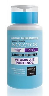 Засіб для зняття лаку Nogotok без ацетону з вітамінами А, Е і пантенолом, 150 мл
