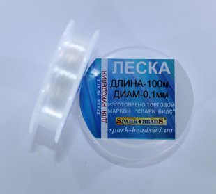 Леска мононить, диаметр 0,1 мм, прозрачная 100 м