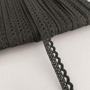 Кружево льняное 1,1см - Черный (М6110-2)