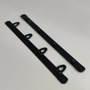 Бюск для корсета металевий з покриттям 20 см - 4 гачка чорний з чорним