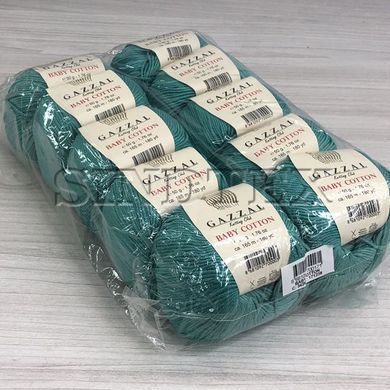 Пряжа Gazzal &ndash; Baby Cotton колір 3426 Бірюзовий