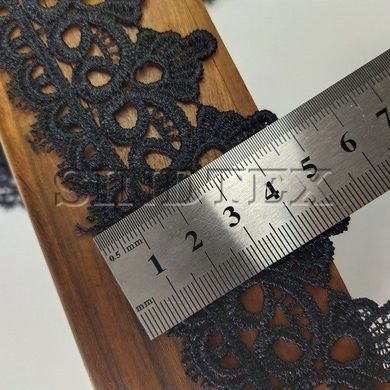 (1 метр) Мереживо макраме Sindtex 4.5 см колір - чорний (45м-D1705-2)