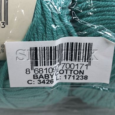 Пряжа Gazzal Baby Cotton цвет 3426 Бирюзовый