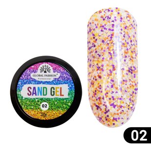 Гель-фарба "SAND GEL" Global Fashion 5 гр №02