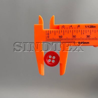 10 шт. - Ґудзики сорочкові &Oslash;-11мм - червоний темний