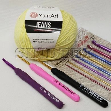 Пряжа Джинс Jeans YarnArt, 67 светлый желтый