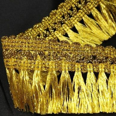 Бахрома с кисточками 13м ширина 4см золото