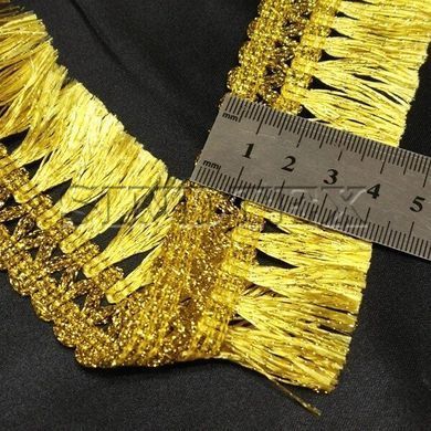 Бахрома с кисточками 13м ширина 4см золото