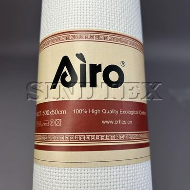 Канва Airo для вишивання щільна 14CT JH, ширина 50см - 5м - білий