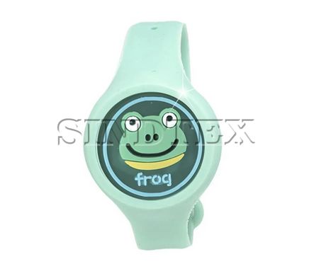 Детский силиконовый браслет от комаров Green Frog, светящийся