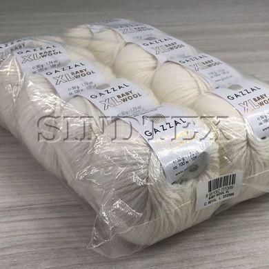 Пряжа Gazzal &ndash; Baby Wool XL колір 801 Білий