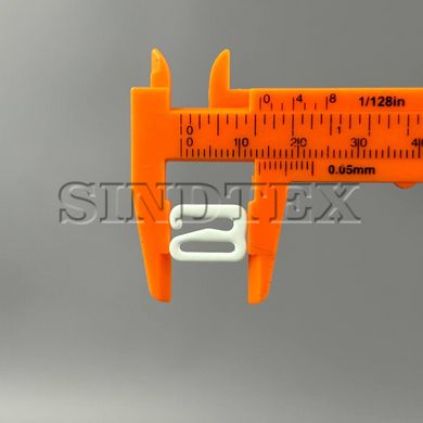 10 шт. - Белый 1 см регулятор (МЕТАЛЛ) для бретелей бюстгальтера (застежка)