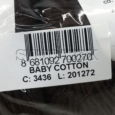Пряжа Gazzal &ndash; Baby Cotton колір 3436 Шоколадний