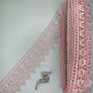 Мереживо макраме Sindtex 6,5см (20м) Колір - Рожевий (05-XR13023-10)
