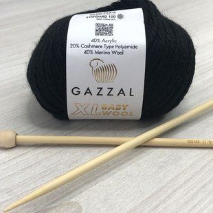 Пряжа Gazzal &ndash; Baby Wool XL колір 803 Чорний