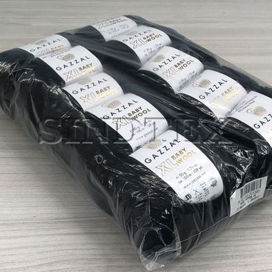 Пряжа Gazzal &ndash; Baby Wool XL колір 803 Чорний