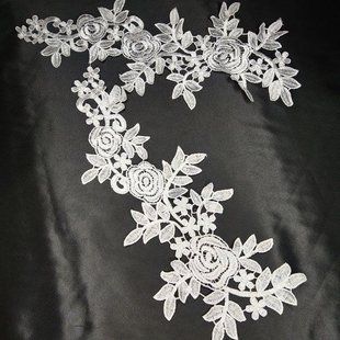 Лейсы кружевные фрагменты Sindtex - Белый (ЛК-DH11-36W)