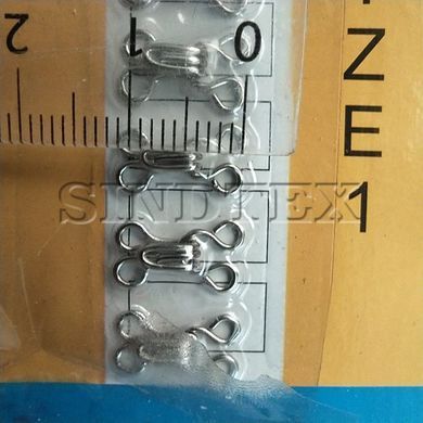 #1 гачки, застібки для одягу Sindtex сірі 24шт