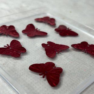 22мм Пайетка бабочка 5г - красный