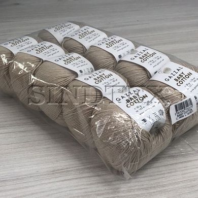 Пряжа Gazzal &ndash; Baby Cotton колір 3446 Бежевий