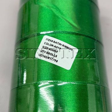 Стрічка атласна 4 см (23 м) "Sindtex" (АЛ4-А019)