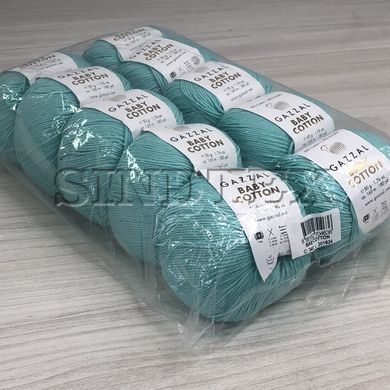 Пряжа Gazzal Baby Cotton цвет 3452 Бирюзовый