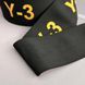 Резинка поясна брендована 8 см чорна з жовтим Y-3