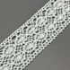 (1 метр) Бавовняне мереживо 5 см (льон) - Біле (М5180-1)
