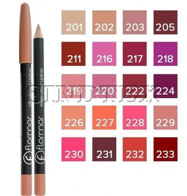 Водостійкий олівець для губ Flormar № 232, Passionate Red