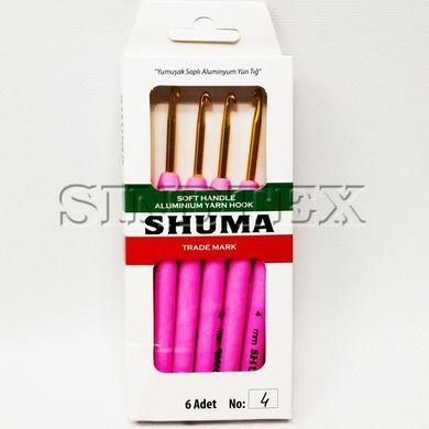 Крючок для вязания Shuma #4 с мягкой ручкой