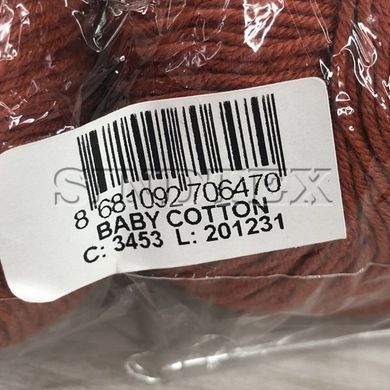 Пряжа Gazzal &ndash; Baby Cotton колір 3453 Теракот