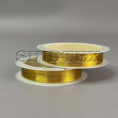 Медная проволока 0,3 мм, намотка 12 м - золото (гипоаллергенный сплав)