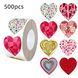 Наклейки на бобіні "Love" 2,5 см, у рулоні 500 шт