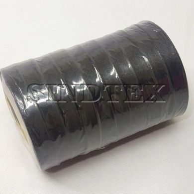 Черная лента атласная 1,2см (23м) Sindtex (АЛ12-002)