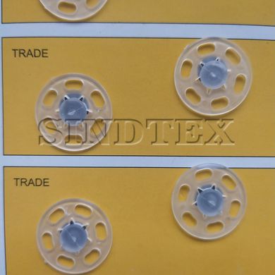 D=21мм пришивные кнопки для одежды Sindtex 12шт пластиковые цвет прозрачный