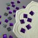 20 шт - Стразы акриловые пришивные 8 мм, фиолетовый
