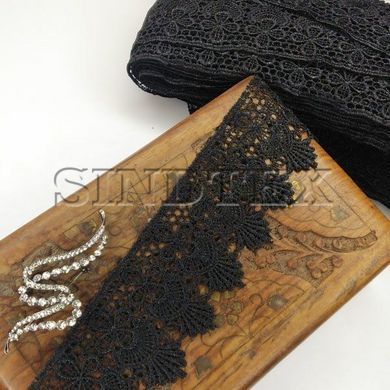 Мереживо макраме Sindtex 5,5 см (20 м) Колір чорний (22-Y10485-1)
