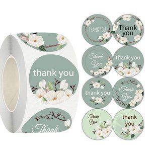 Наклейки на бобіні "Thank you" 2,5 см, у рулоні 500 шт