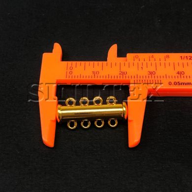 Замок магнитный 6х24 мм на 4 линии, цвет - лимонное золото