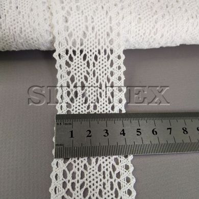 Мереживо лляне 4,5 см - Білий (М6211)