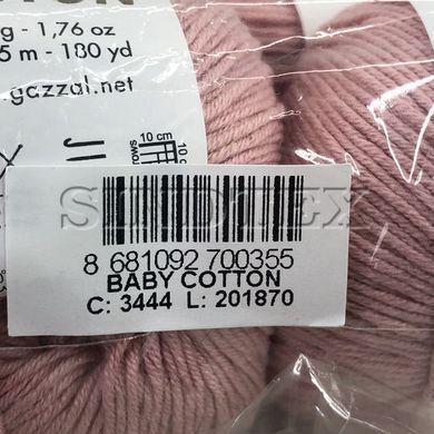 Пряжа Gazzal &ndash; Baby Cotton колір 3444 Пудра