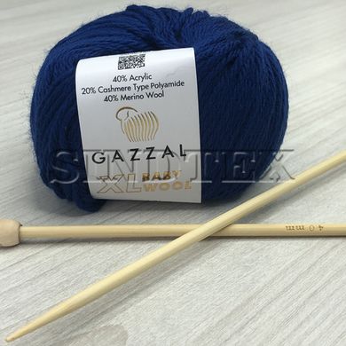 Пряжа Gazzal – Baby Wool XL цвет 802 Синий