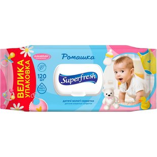 Салфетки влажные Superfresh Ромашка 120 шт.