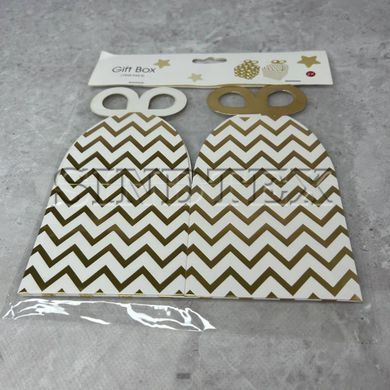 Складная подарочная коробка 9,5х9,5 см - золото 2