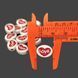 (20 г) Пластиковые бусины плоские Love 10х13 мм - красный