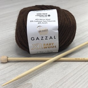 Пряжа Gazzal – Baby Wool XL цвет 807 Каштановый