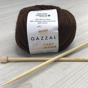 Пряжа Gazzal Baby Wool XL цвет 807 Каштановый